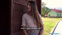 Public Agent Horny Talia Mint empties studs balls